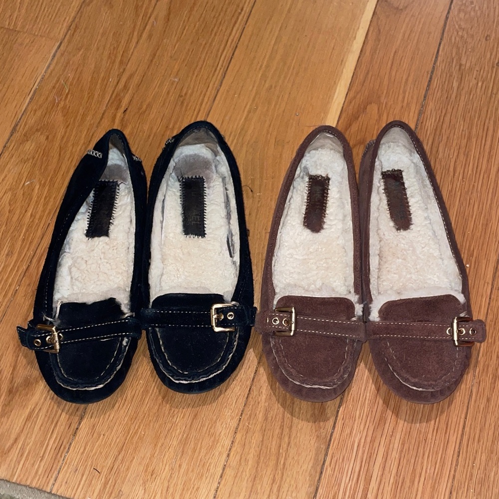 MICHAEL Michael Kors Black and Brown Moccasins